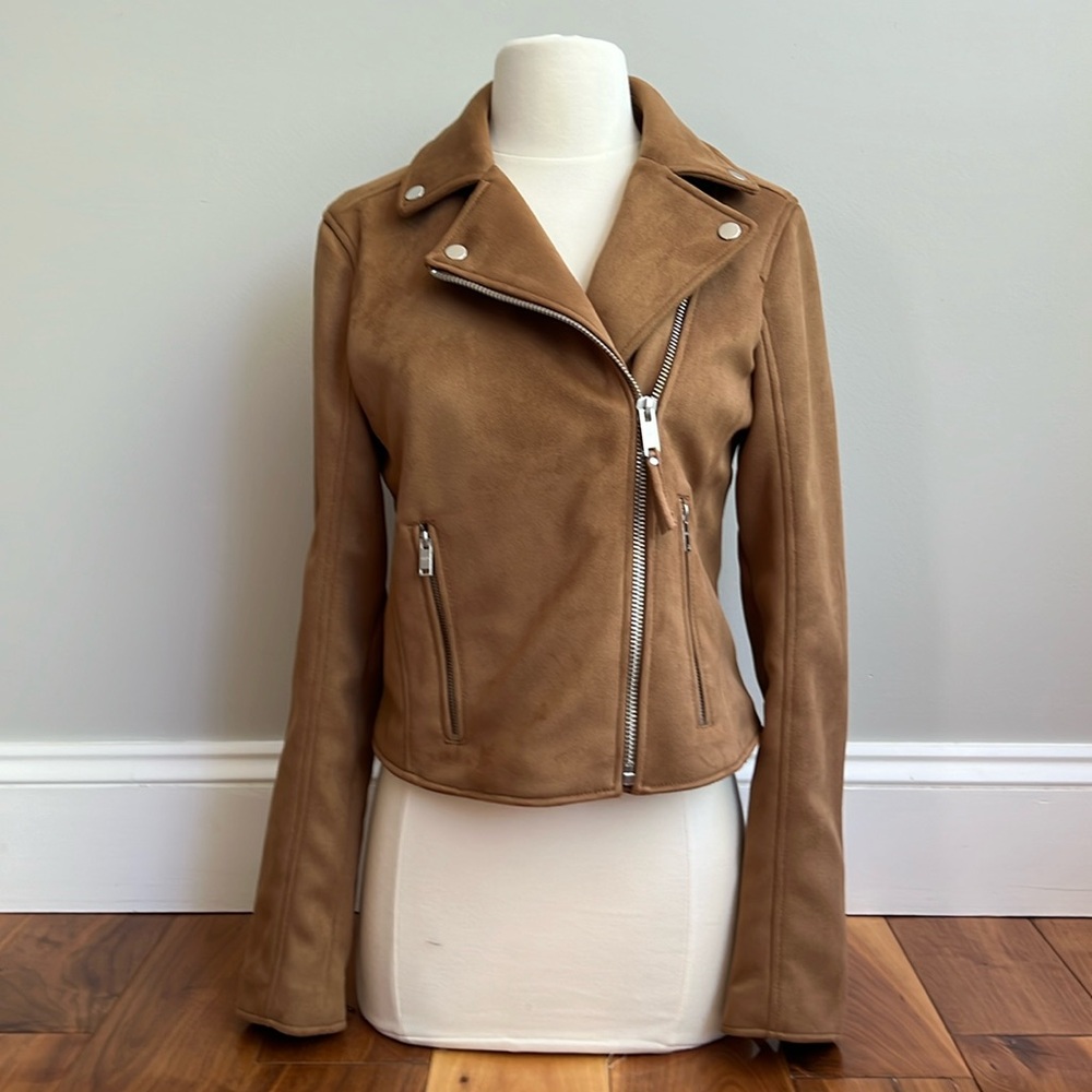 Abercrombie & Fitch Vegan Leather Moto Jacket